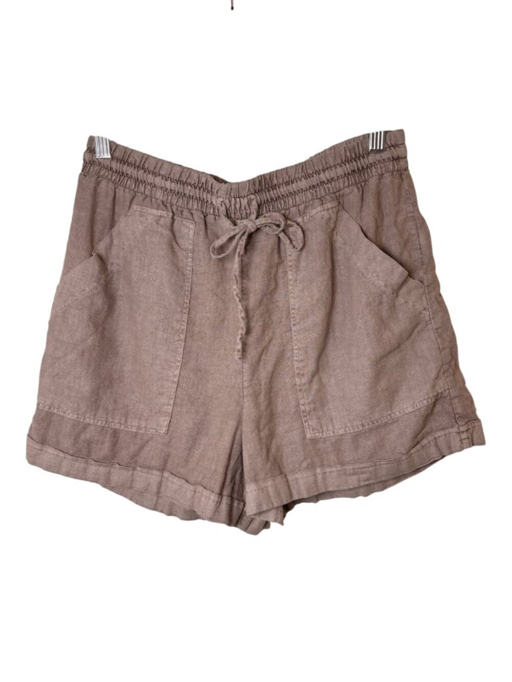 Universal Thread Taupe Brown Linen Blend Pull On Utility Shorts Size Medium